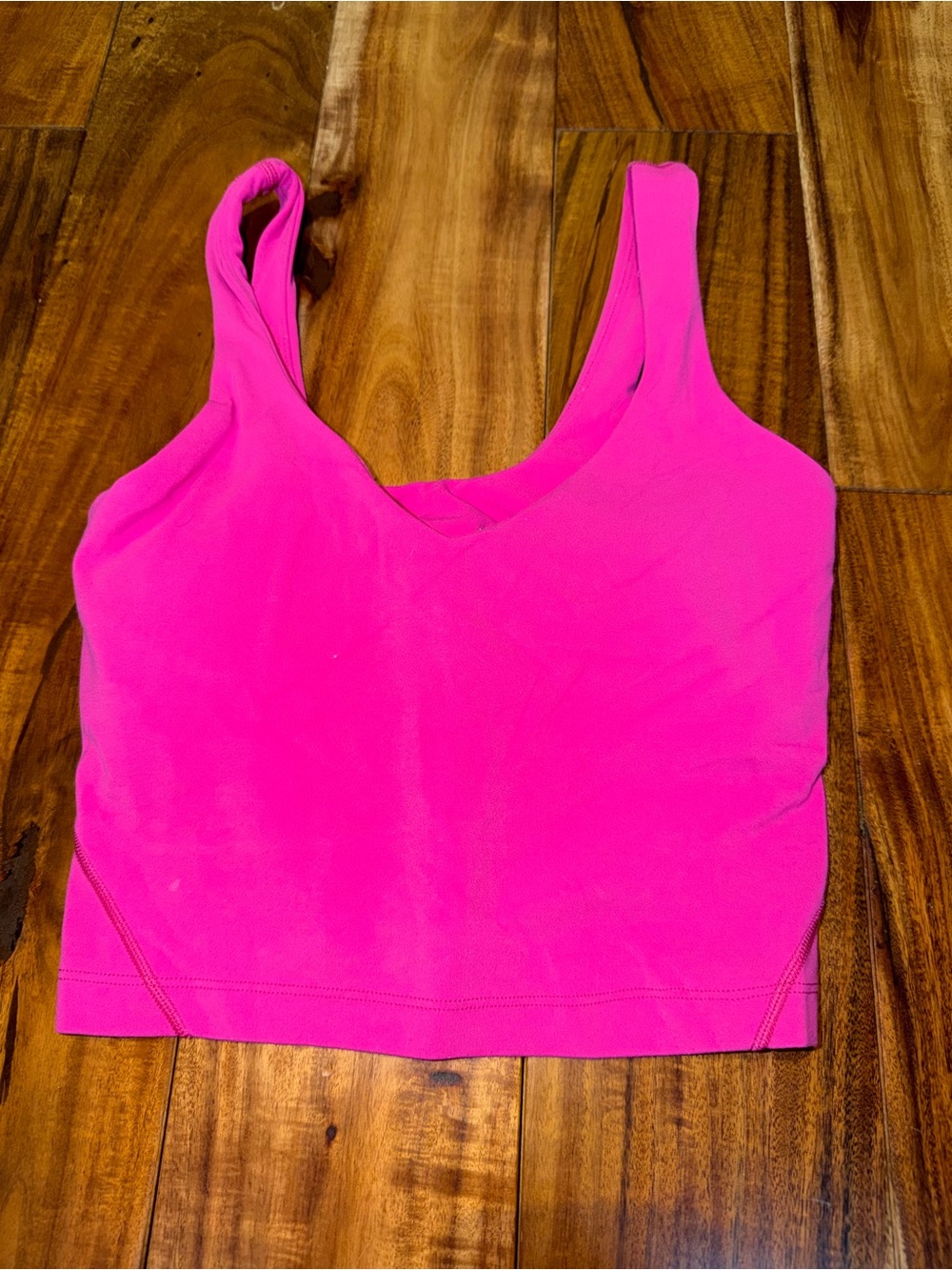 Lululemon - Bright Hot Pink Crop Tank Top